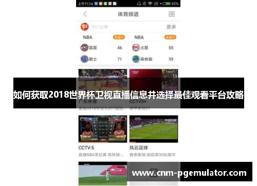 如何获取2018世界杯卫视直播信息并选择最佳观看平台攻略